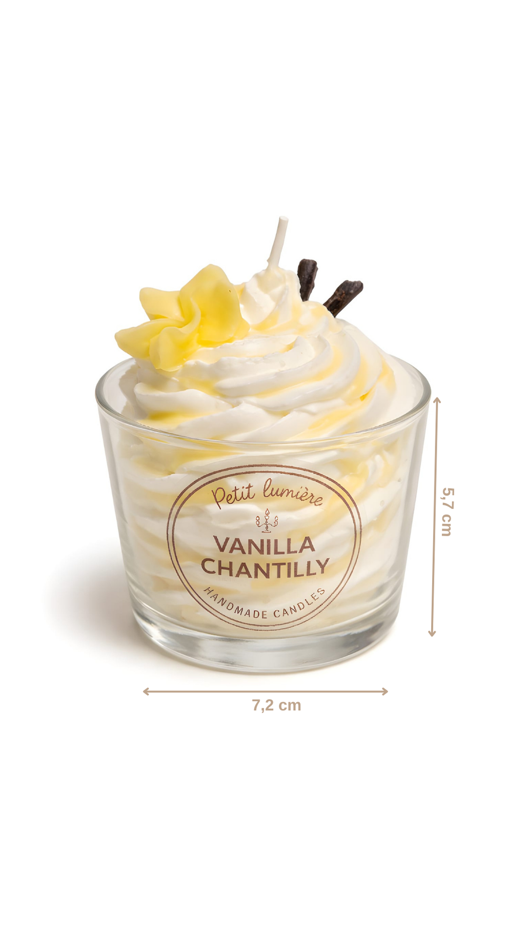 Vela Postre de Vainilla Chantilly