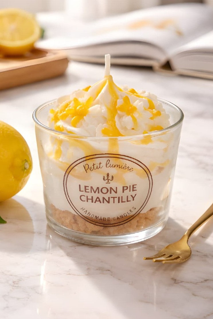 Lemon Pie Chantilly Dessert Candle