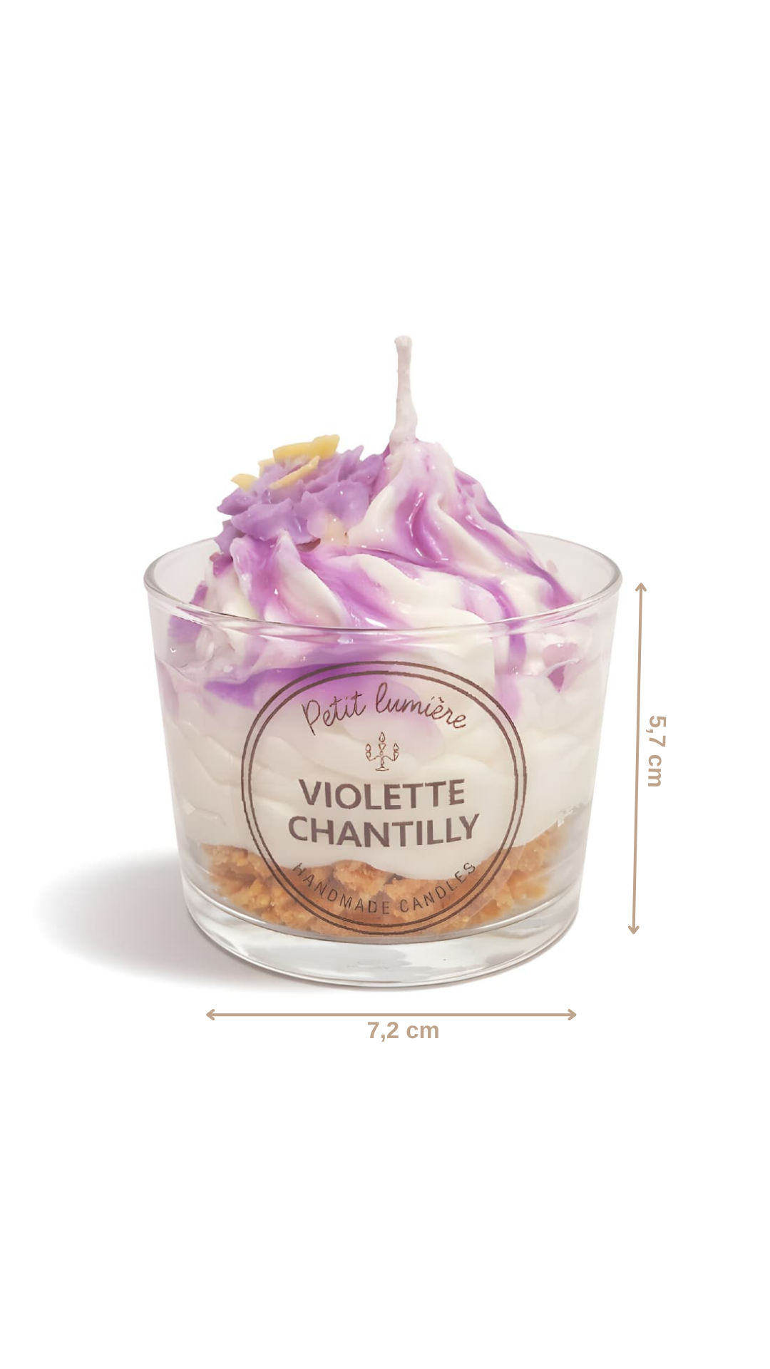 Vela Postre Violeta Chantilly